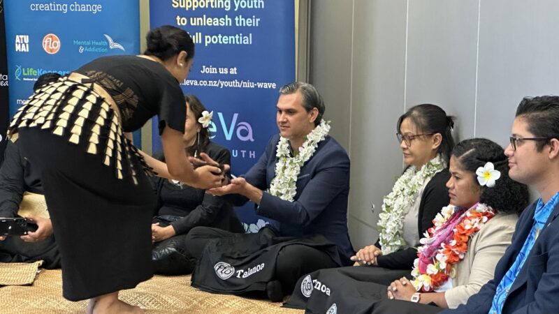 James Arriola, PBHCC Executive Director, receiving kava